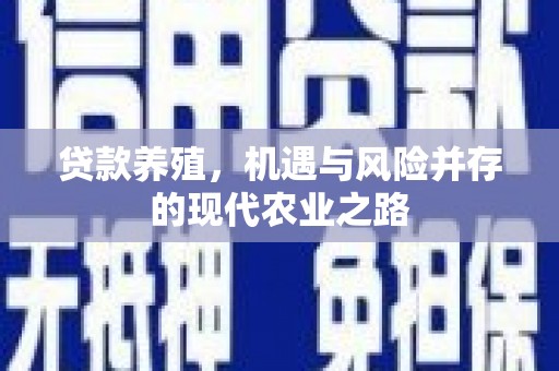 米东贷款养殖，机遇与风险并存的现代农业之路