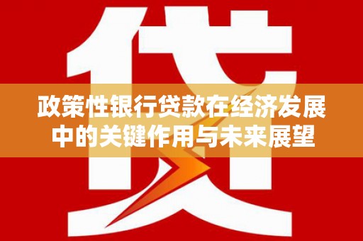 米东政策性银行贷款在经济发展中的关键作用与未来展望