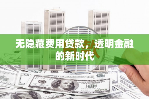米东无隐藏费用贷款，透明金融的新时代