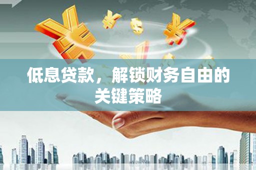 米东低息贷款，解锁财务自由的关键策略