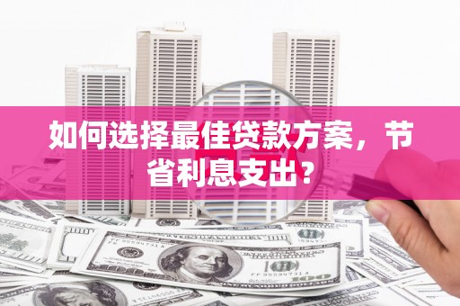米东如何选择最佳贷款方案，节省利息支出？