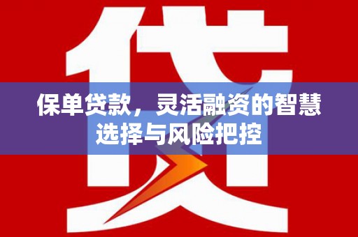 米东保单贷款，灵活融资的智慧选择与风险把控