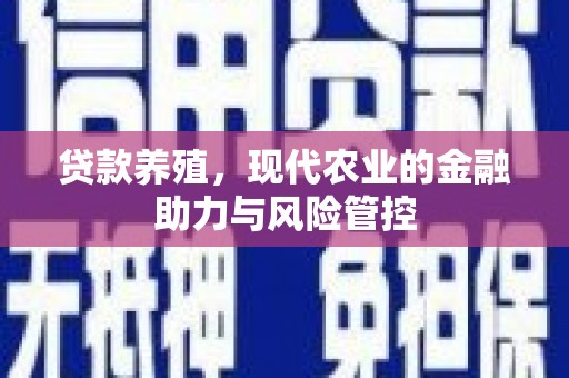 米东贷款养殖，现代农业的金融助力与风险管控
