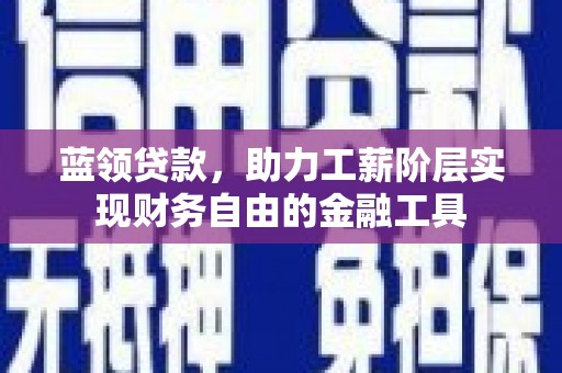 米东蓝领贷款，助力工薪阶层实现财务自由的金融工具