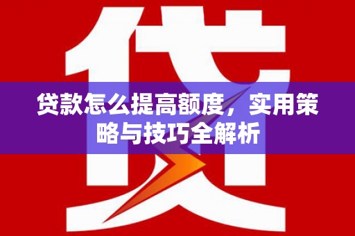 米东贷款怎么提高额度，实用策略与技巧全解析