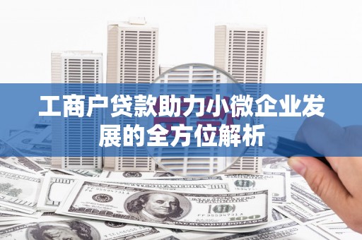 米东工商户贷款助力小微企业发展的全方位解析
