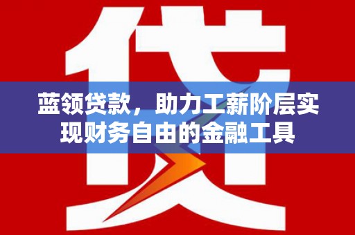 米东蓝领贷款，助力工薪阶层实现财务自由的金融工具