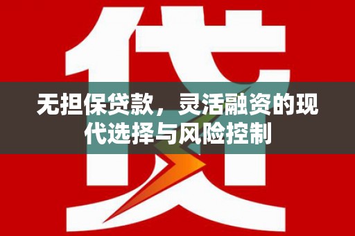 米东无担保贷款，灵活融资的现代选择与风险控制