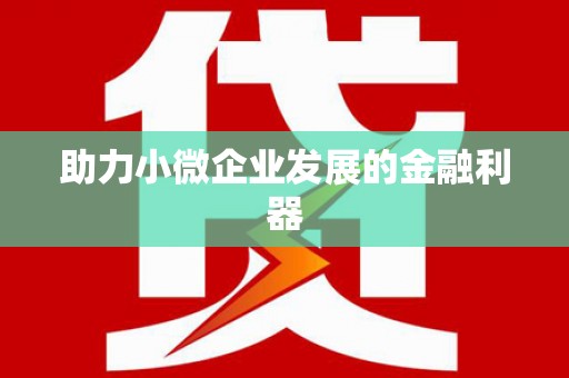 米东助力小微企业发展的金融利器