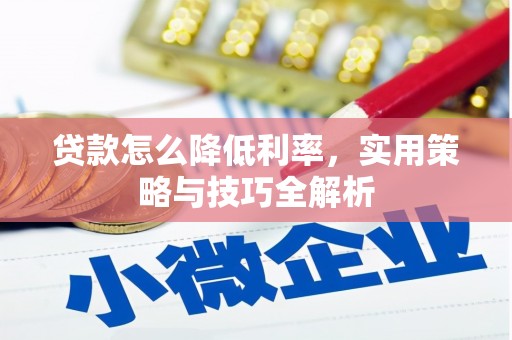 米东贷款怎么降低利率，实用策略与技巧全解析