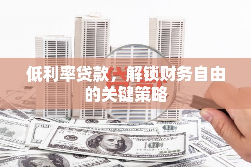 米东低利率贷款，解锁财务自由的关键策略