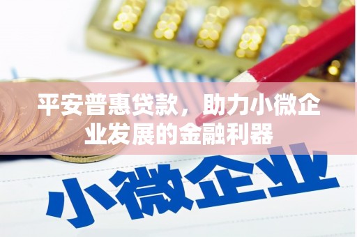 米东平安普惠贷款，助力小微企业发展的金融利器