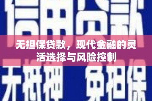 米东无担保贷款，现代金融的灵活选择与风险控制