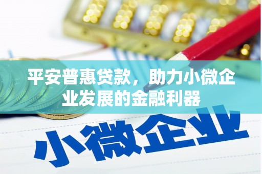 米东平安普惠贷款，助力小微企业发展的金融利器
