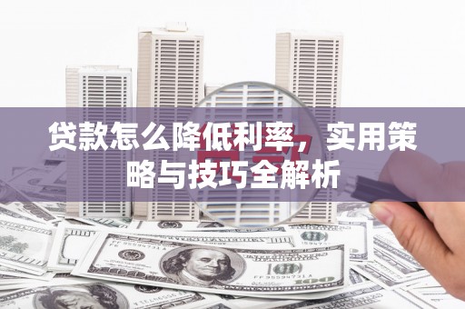 米东贷款怎么降低利率，实用策略与技巧全解析