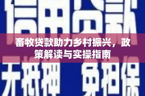 米东畜牧贷款助力乡村振兴，政策解读与实操指南