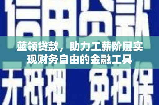 米东蓝领贷款，助力工薪阶层实现财务自由的金融工具