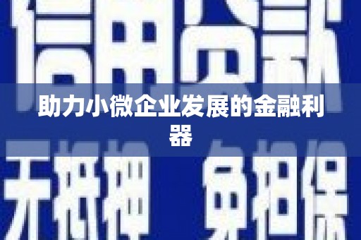 米东助力小微企业发展的金融利器