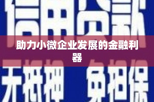 米东助力小微企业发展的金融利器