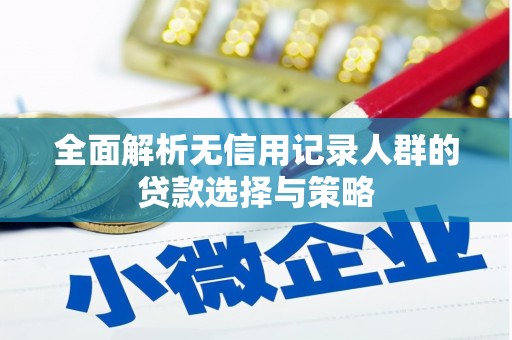 米东全面解析无信用记录人群的贷款选择与策略