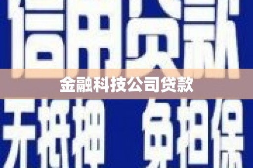 米东金融科技公司贷款
