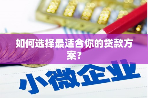 米东如何选择最适合你的贷款方案？