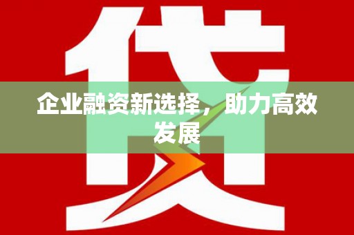 米东企业融资新选择，助力高效发展
