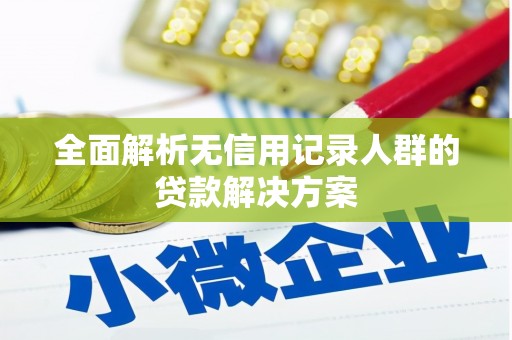 米东全面解析无信用记录人群的贷款解决方案